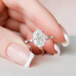 Load image into Gallery viewer, Custom Made Oval Moissanite Ring


