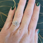 Load image into Gallery viewer, Cluster Marquise &amp; Double Halo Round Moissanite Engagement Ring Bridal Gift Mapple Gems
