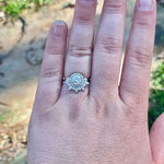 Load image into Gallery viewer, Cluster Marquise &amp; Double Halo Round Moissanite Engagement Ring Bridal Gift Mapple Gems
