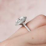 Load image into Gallery viewer, 4 Ct Round Cut Moissanite Halo Wedding Ring Solitaire Diamond Engagement Ring Timeless Promise Wedding Ring Halo Diamond Ring
