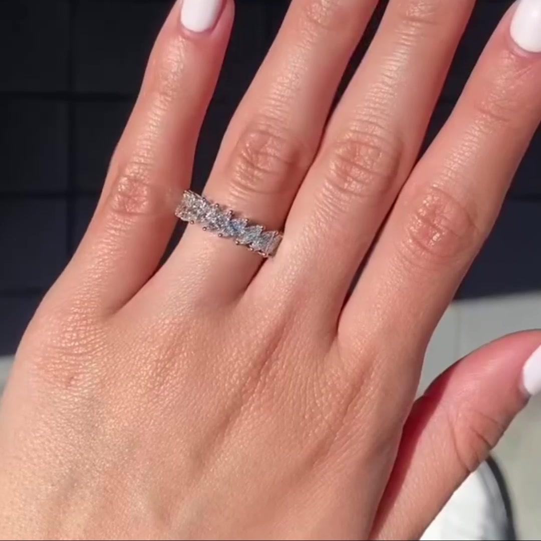 Modern Vintage Style Wedding Band

