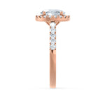 Load image into Gallery viewer, 3CT Oval Cut Moissanite Engagement Ring Oval Solitaire Moissanite Ring Halo Bridal Ring Classic Vintage Ring Unique Pave Ring For Her
