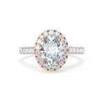 Load image into Gallery viewer, 3CT Oval Cut Moissanite Engagement Ring Oval Solitaire Moissanite Ring Halo Bridal Ring Classic Vintage Ring Unique Pave Ring For Her
