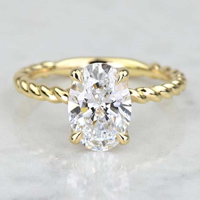 1.75 CT Oval Cut Lab Grown Diamond Engagement Ring Mapple Gems