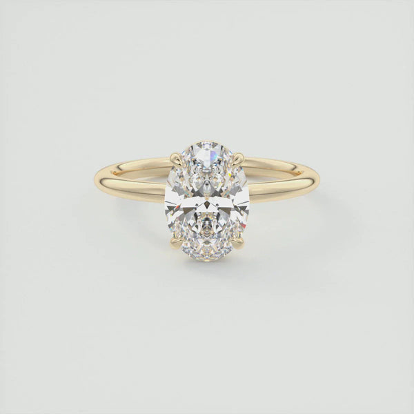 Oval Cut Moissanite Solitaire Engagement Ring Classic Bridal & Promise Ring