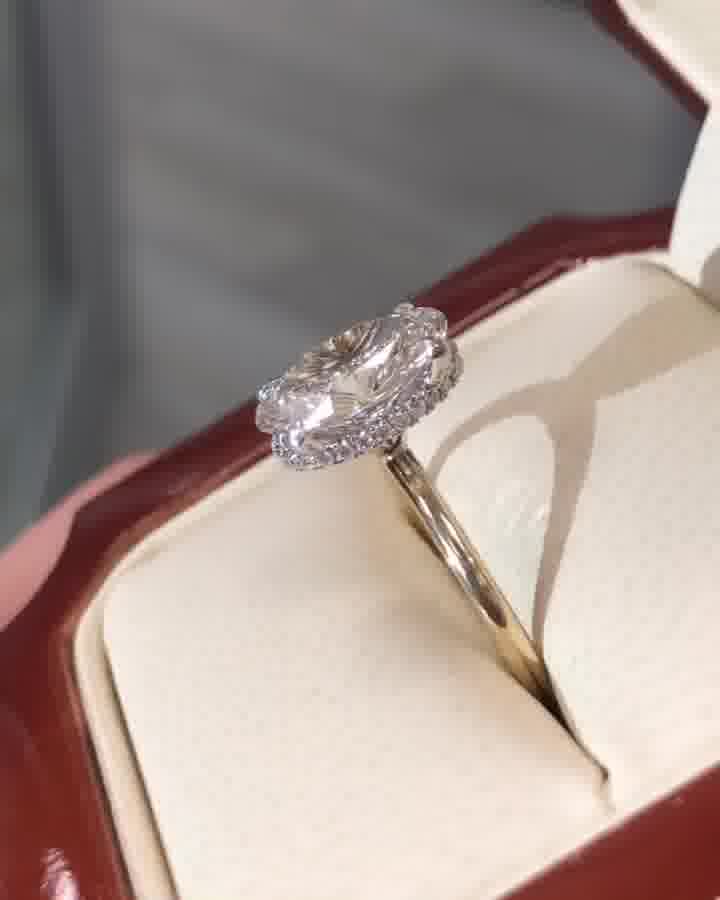 2ct Oval Cut Moissanite Solitaire Ring Solid 10k 14k 18k Gold Engagement Band Women Proposal Dainty Minimalist Classsic Yellow Rose White
