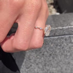 Load image into Gallery viewer, Oval Moissanite Bridal Ring in Solid Gold


