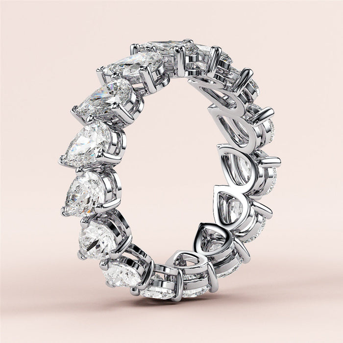 2.00 TCW Pear Cut Lab Grown Diamond Wedding Band Gift For Her Mapple Gems