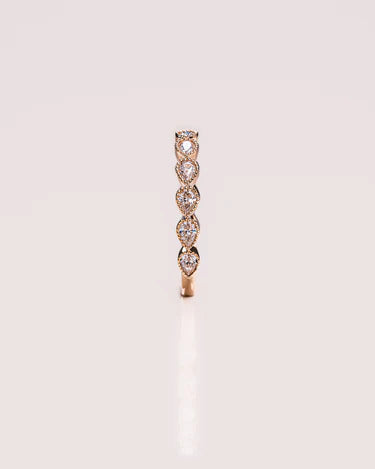 1.50 Ct Pear Cut Lab Grown Diamond Wedding Band Gift For Her