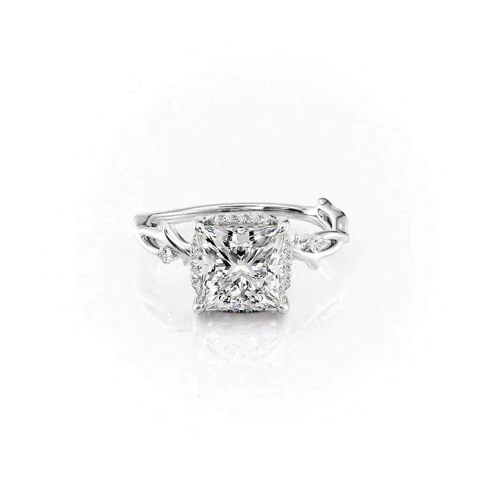 2.00 CT Princess Cut Moissanite Engagement Ring Mapple Gems