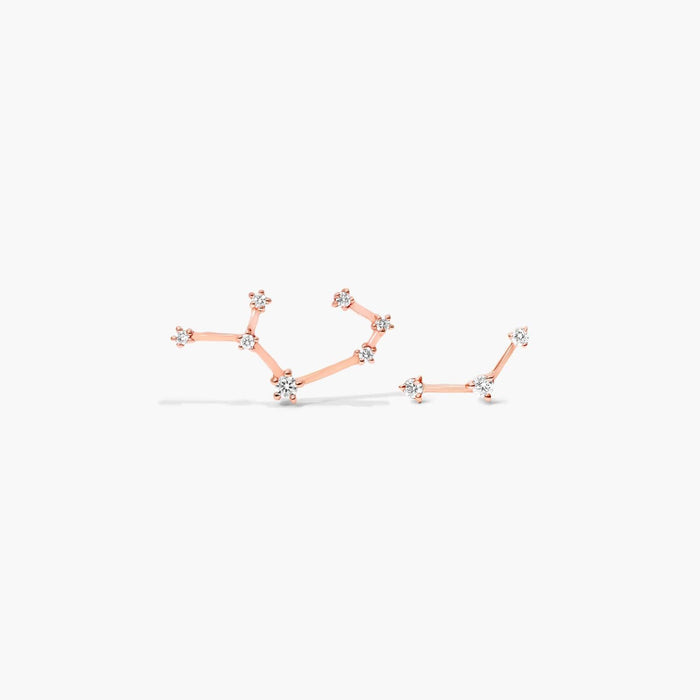 Sagittarius Constellation Moissanite Stud Earrings - view 2
