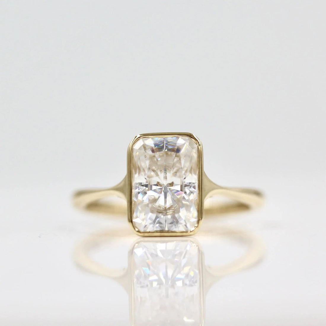 5.00 CT Radiant Cut Moissanite Valentine Ring Mapple Gems