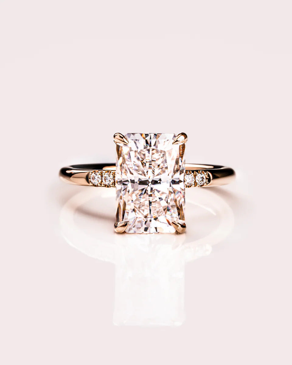 5.00 CT Radiant Cut Moissanite Wedding Ring Mapple Gems