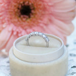 Load image into Gallery viewer, 2.7mm Round Brilliant Cut 7 Stone Eternity Wedding Band Mapple Gems
