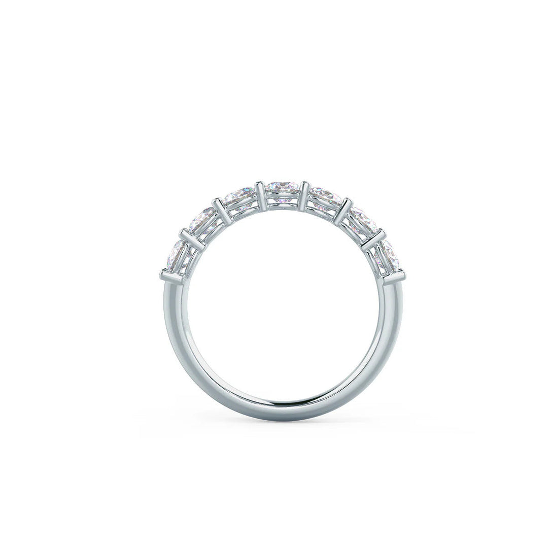 2.7mm Round Brilliant Cut 7 Stone Eternity Wedding Band Mapple Gems