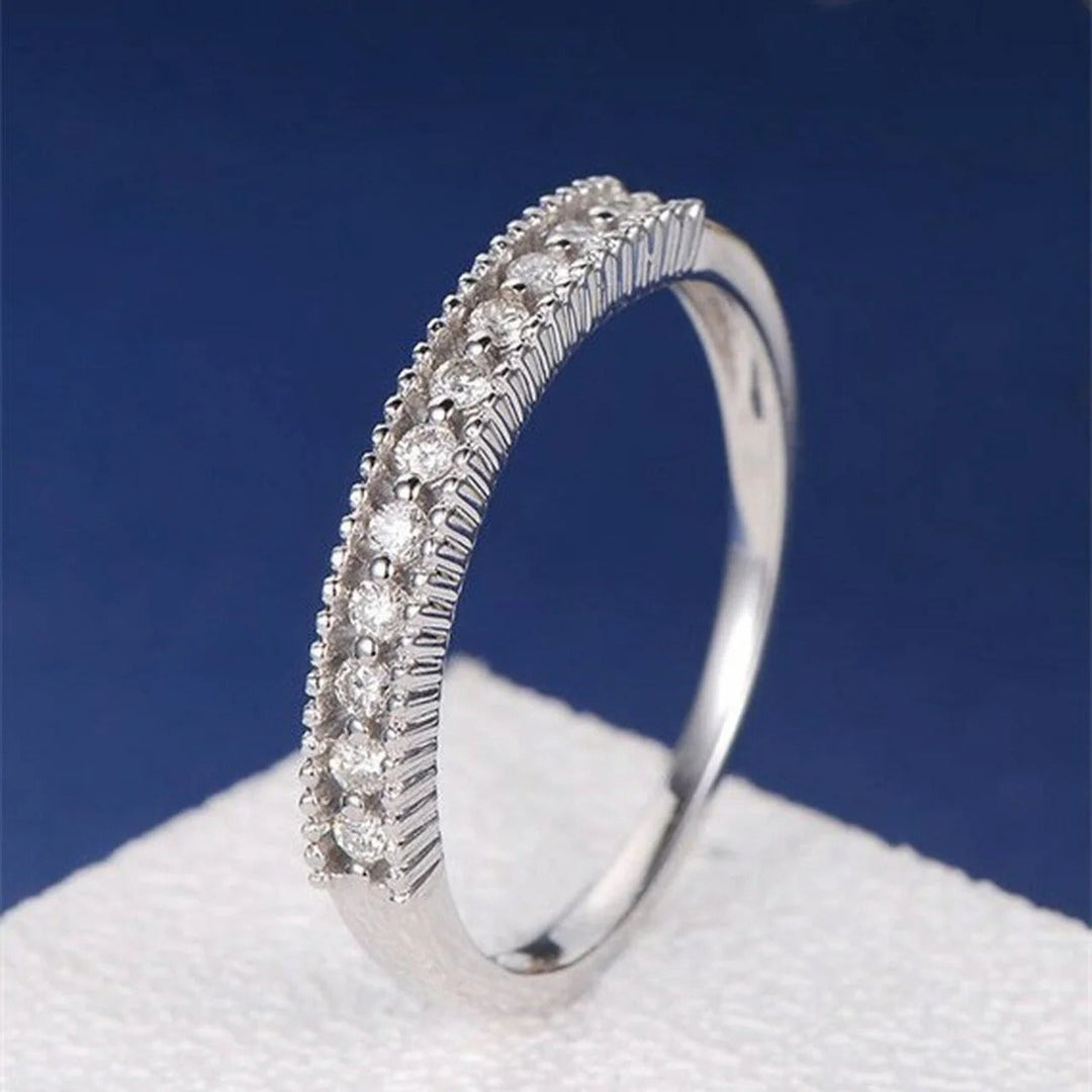 Round Brilliant Cut Channel Set Half Eternity Wedding Band Mapple Gems