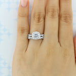 Load image into Gallery viewer, Round Brilliant Cut Clustered Half Eternity Pave Setting Wedding Band
