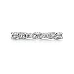 Load image into Gallery viewer, Round Brilliant Cut Clustered Half Eternity Pave Setting Wedding Band
