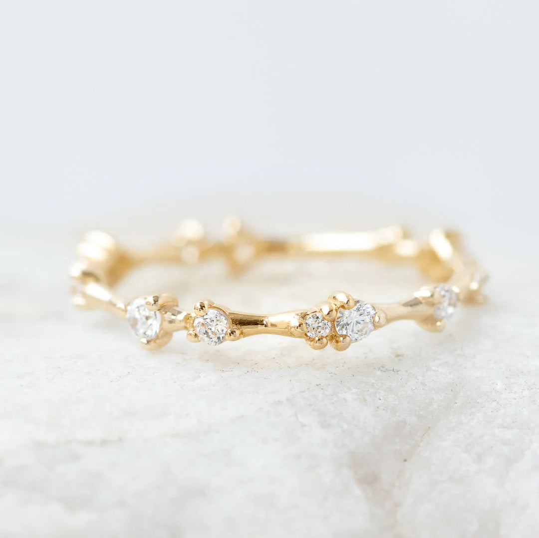 Round Brilliant Cut Full Eternity Wedding Band Mapple Gems
