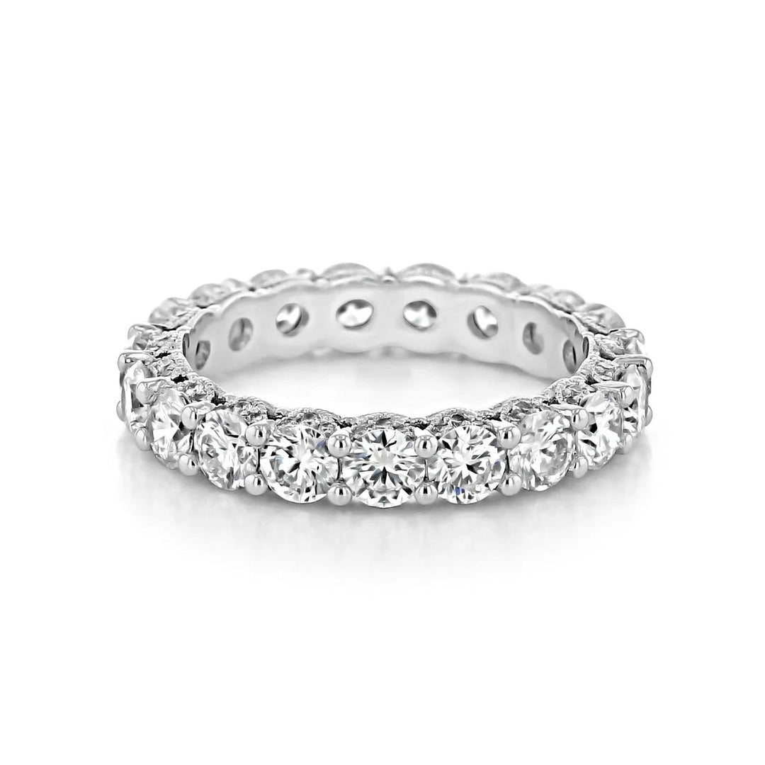 Round Brilliant Cut Full Eternity Wedding Band Mapple Gems