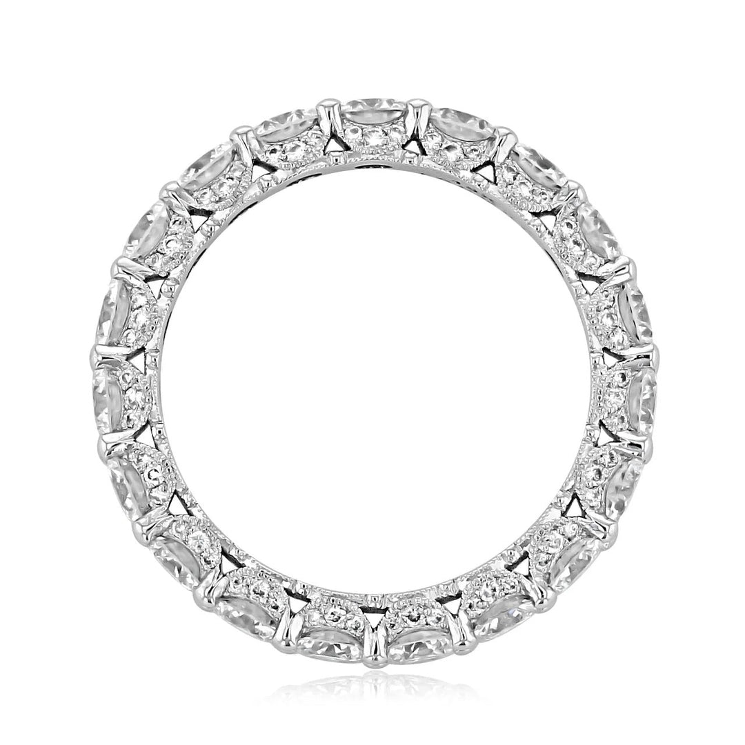 Round Brilliant Cut Full Eternity Wedding Band Mapple Gems