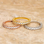Load image into Gallery viewer, 0.35CTW Round Brilliant Cut Half Eternity Perfect Moissanite Wedding Band Mapple Gems
