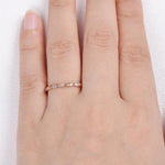 Load image into Gallery viewer, 0.10CTW Round Brilliant Cut Half Eternity Thine Vintage Wedding Band Mapple Gems
