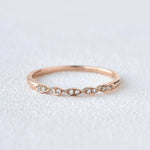 Load image into Gallery viewer, 0.10CTW Round Brilliant Cut Half Eternity Thine Vintage Wedding Band Mapple Gems
