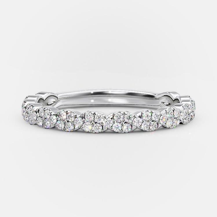 0.55 TCW Round CUt Lab Grown Wedding Band Gift For Her Mapple Gems