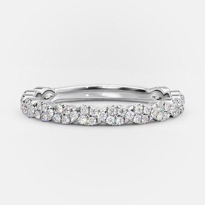 0.55 TCW Round CUt Lab Grown Wedding Band Gift For Her Mapple Gems