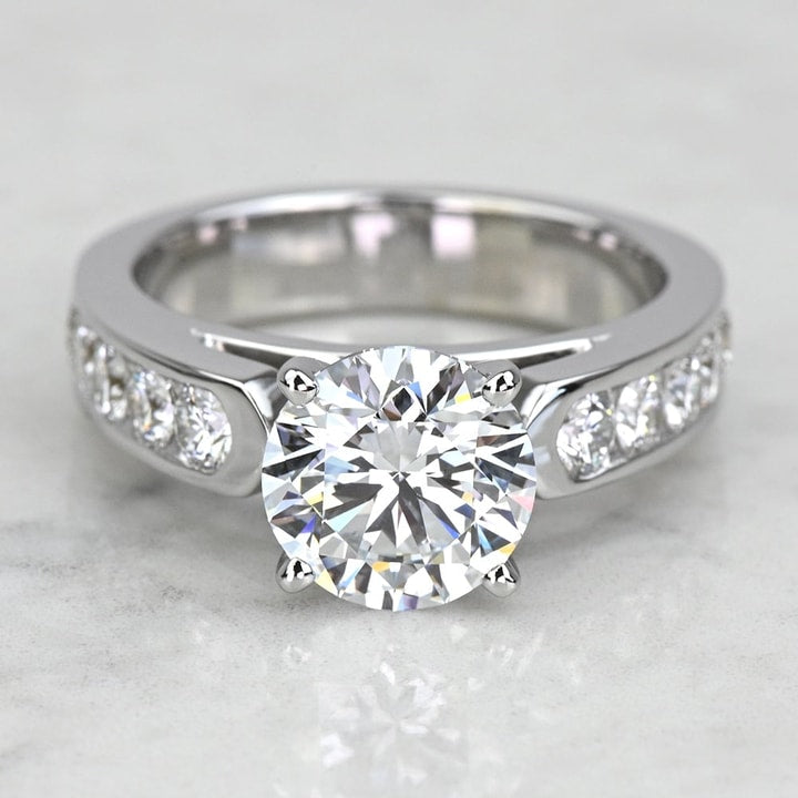 2.00 Ct Round Cut Lab Grown Diamond Engagement Ring Mapple Gems
