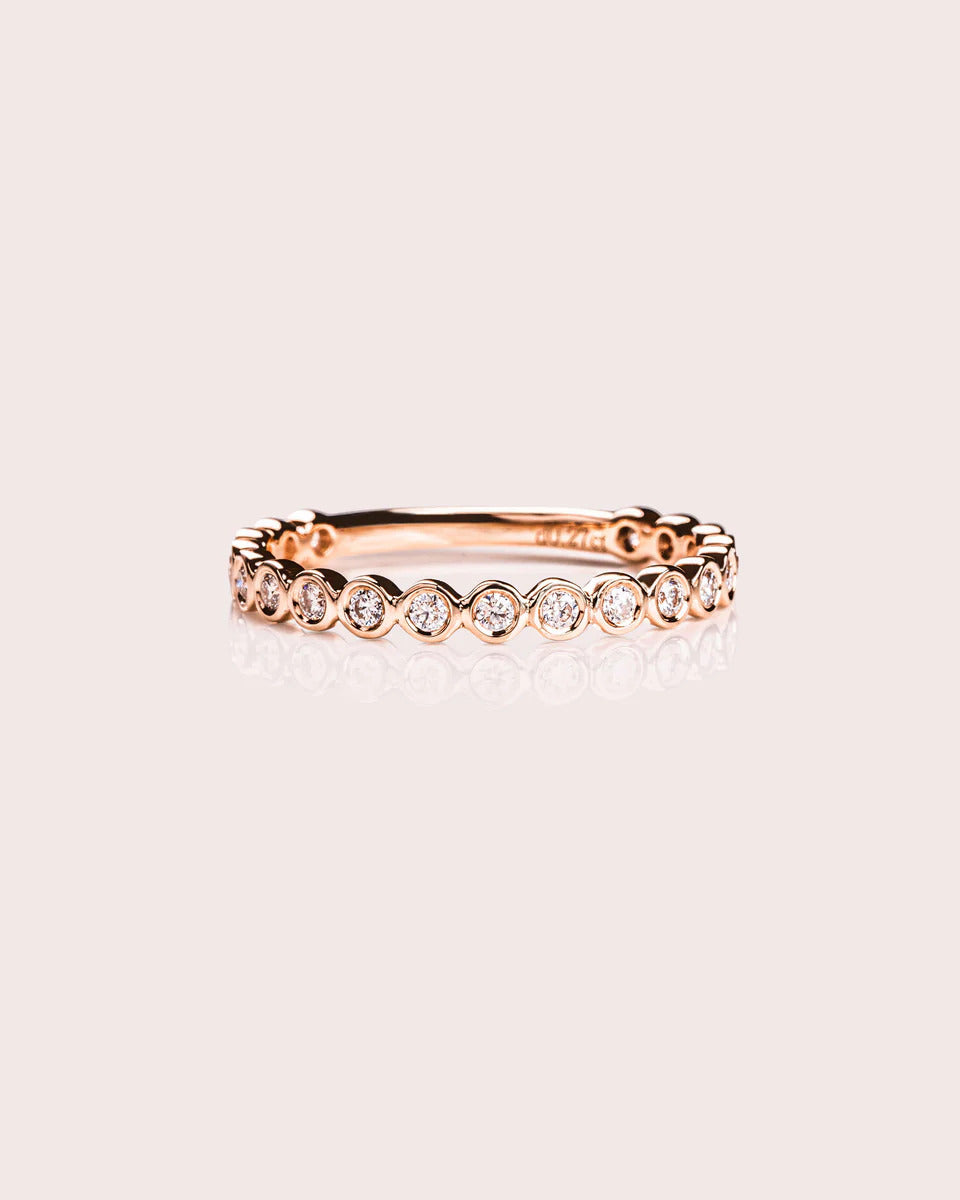 0.15 TCW Round Cut Lab Grown Diamond Wedding Band Gift For women Mapple Gems