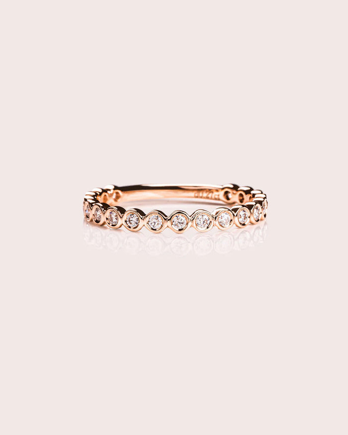 0.15 TCW Round Cut Lab Grown Diamond Wedding Band Gift For women Mapple Gems