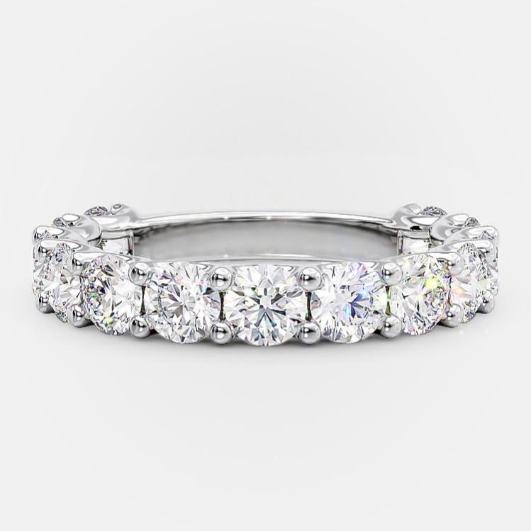 1.20 TCW Round Cut Lab Grown Diamond Wedding Band Gift For Her Mapple Gems