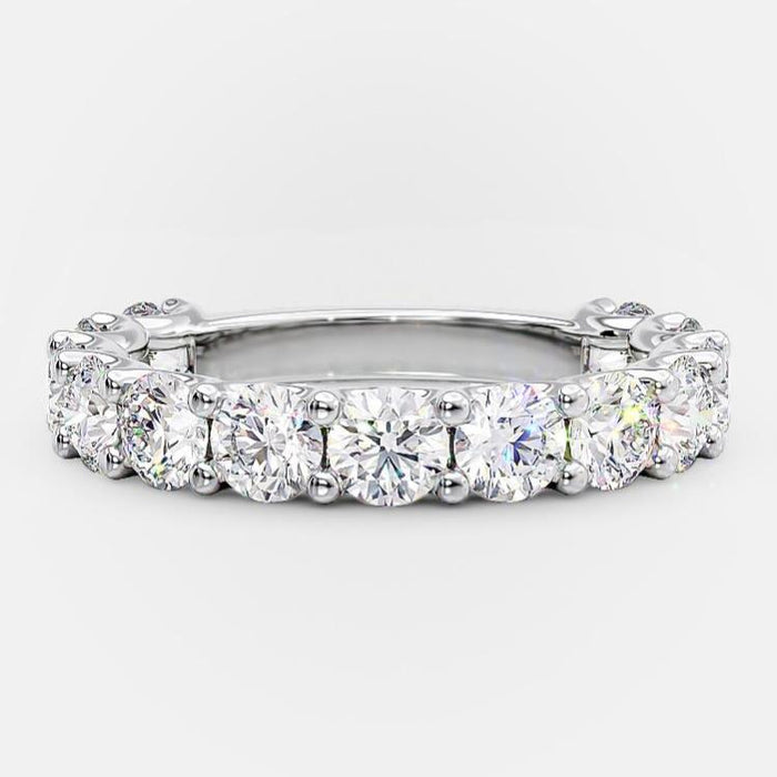 1.20 TCW Round Cut Lab Grown Diamond Wedding Band Gift For Her Mapple Gems