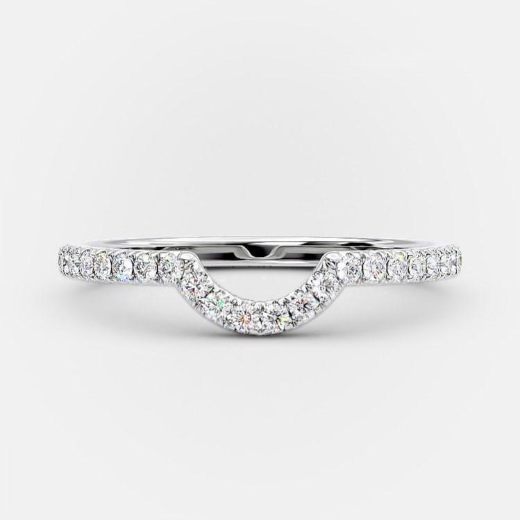0.20TCW Round Cut Lab Grown Diamond Wedding Band Gift For Her Mapple Gems
