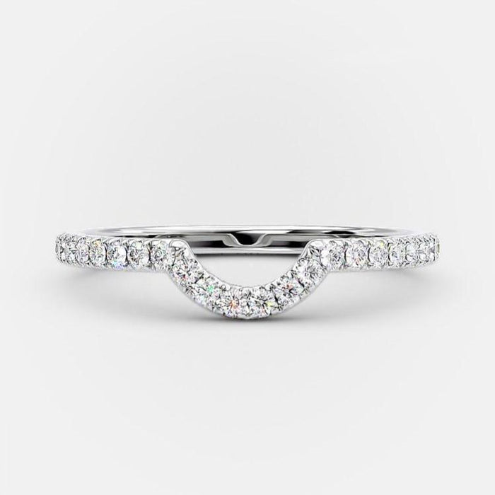 0.20TCW Round Cut Lab Grown Diamond Wedding Band Gift For Her Mapple Gems