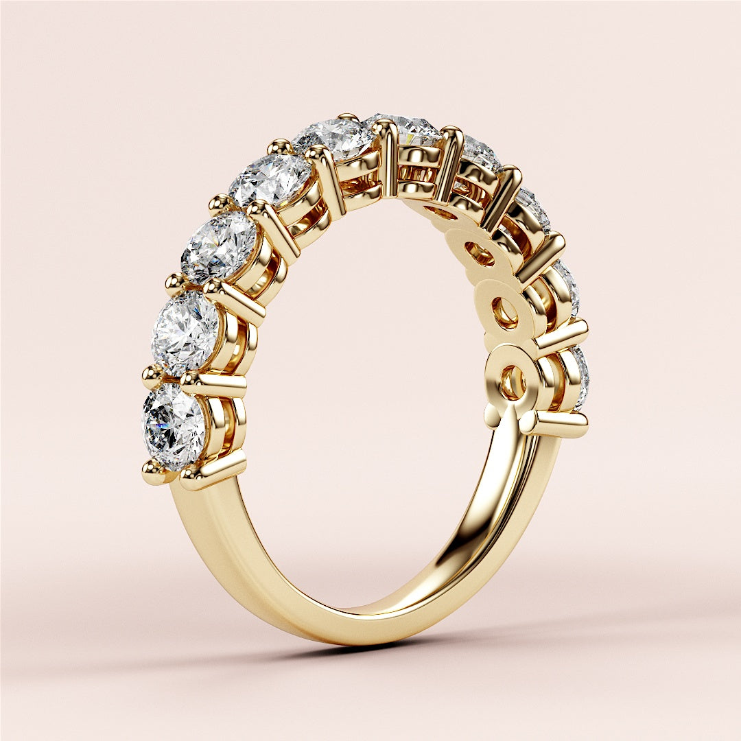 0.50 TCW Round Cut Lab Grown Diamond Wedding Band Gift For Her Mapple Gems