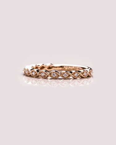 0.15 TCW Round Cut Lab Grown Diamond Wedding Band Gift For Her Mapple Gems
