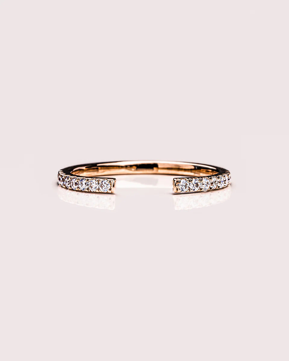 0.20 TCW Round Cut Lab Grown Diamond Wedding Band Gift For Her Mapple Gems
