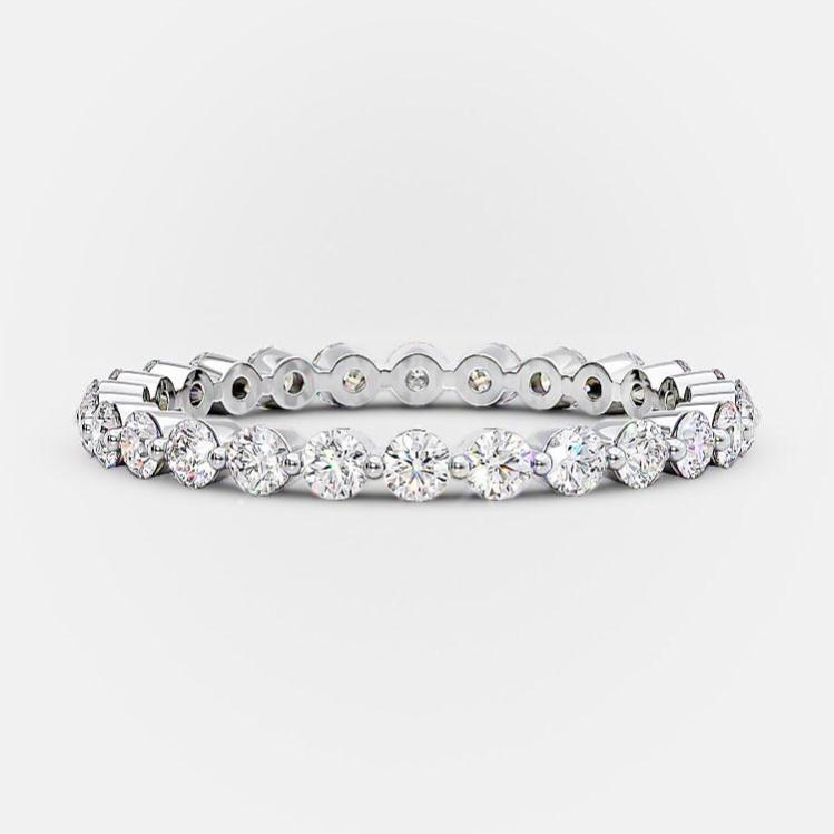 0.75 CT Round Cut Lab Grown Wedding Band Gift For Her Mapple Gems