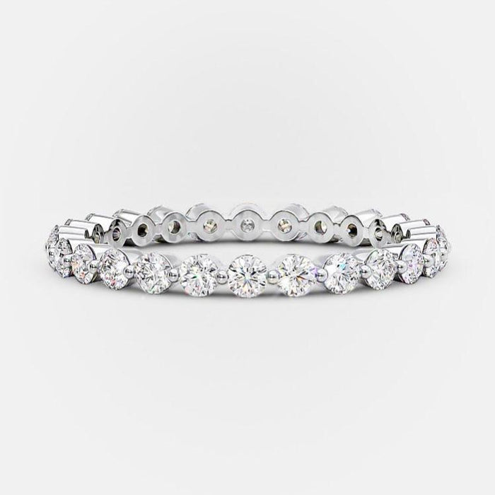 0.75 CT Round Cut Lab Grown Wedding Band Gift For Her Mapple Gems