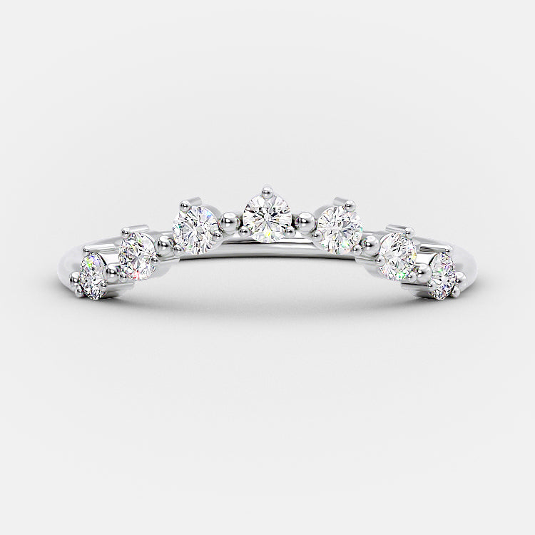 0.15CT Round Cut Lab Grown Wedding Band Gift For Her Mapple Gems