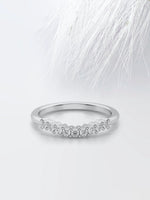 Load image into Gallery viewer, Round Cut Moissanite Diamond Wedding Band in White Gold
