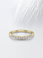 Load image into Gallery viewer, Round Cut Moissanite Diamond Wedding Band in White Gold

