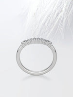 Load image into Gallery viewer, Round Cut Moissanite Diamond Wedding Band in White Gold

