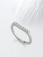 Load image into Gallery viewer, Round Cut Moissanite Diamond Wedding Band in White Gold
