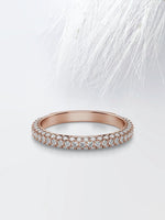Load image into Gallery viewer, Round Cut Moissanite Micro Pave Diamond Wedding Band
