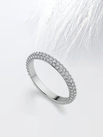 Load image into Gallery viewer, Round Cut Moissanite Micro Pave Diamond Wedding Band

