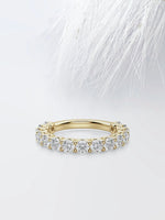 Load image into Gallery viewer, Round Cut Moissanite Scallop Diamond Wedding Band for Women Mapple Gems
